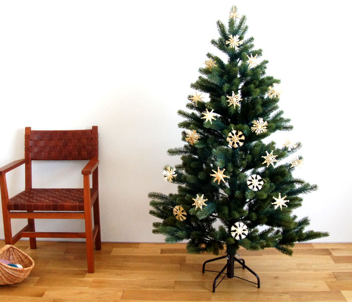 150cm デポーセレクト Plastiflor Rs Global Trade クリスマスツリーと金の星 大 ストローオーナメント セット 送料無料 木のおもちゃデポー